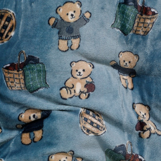Thumbnail 2: Hello Pup! 28x42 Soft Teddy Bear Print Pet Bed 