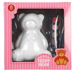 Thumbnail 1: 8 Pc Large Christmas Paint Your Own Teddy Bear Kit  