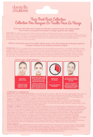 Thumbnail 2: DANIELLE CREATIONS 5 Pk Christmas Face Sheet Mask Set  