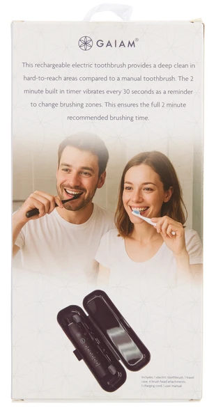 Thumbnail 2: GAIAM Rechargeable Electric Toothbrush with Case 