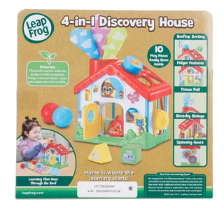 Thumbnail 2: Leap Frog 4-1 Discovery House with 10 Play Pieces 