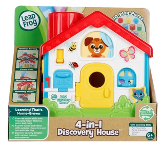 Thumbnail 1: Leap Frog 4-1 Discovery House with 10 Play Pieces 
