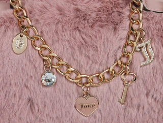 Thumbnail 4: Juicy Couture Plush Crossbody Bag with Handle & Charm Chain 