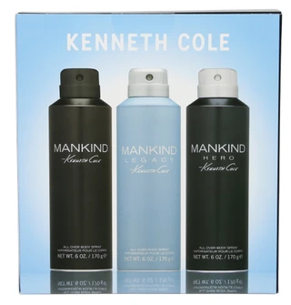 Thumbnail 1: Kenneth Cole 3 Pc Men's Mankind All Over Body Spray Collection 