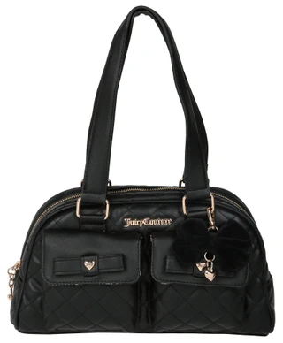 Thumbnail 1: Juicy Couture Cutesy Cargo Bowler Handbag with 2 Outer Pockets & Bow Charm 