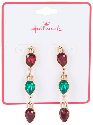 Thumbnail 1: Hallmark Triple Christmas Light Drop Earrings 