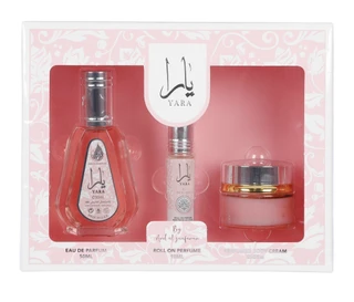 Thumbnail 1: ARD AL ZAAFARAN 3 Pc Yara EDP, Roll On Perfume & Body Cream Set 