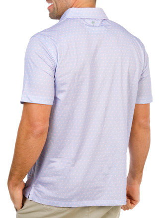Thumbnail 2: Southern Palms Men's Short Sleeve Printed Performance Polo 