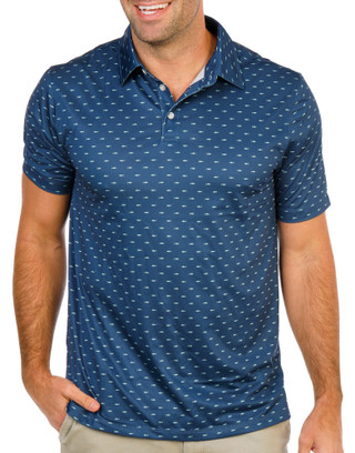 Thumbnail 1: Southern Palms Men's Short Sleeve Printed Performance Polo 