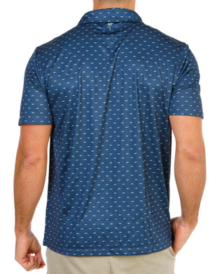 Thumbnail 2: Southern Palms Men's Short Sleeve Printed Performance Polo 