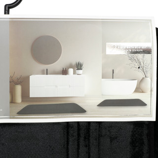 Thumbnail 2: Buffalo Lux Hotel Bath Rug Set, 2-Piece, Black 