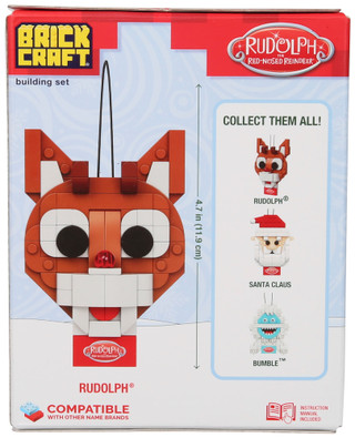 Thumbnail 2: Brick Craft 85 Pc Rudolph Christmas Ornament Brick Building  Set 