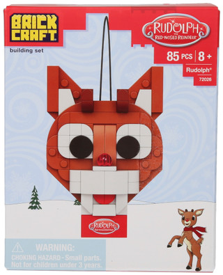 Thumbnail 1: Brick Craft 85 Pc Rudolph Christmas Ornament Brick Building  Set 