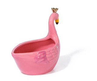 Thumbnail 2: Home Essentials Flamingo Bowl with Gold Crown, 11 oz 
