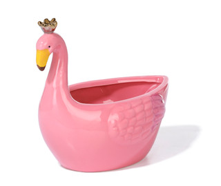 Thumbnail 1: Home Essentials Flamingo Bowl with Gold Crown, 11 oz 