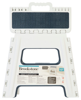 Thumbnail 2: Brookstone Folding Step Stool, 13 in., White 