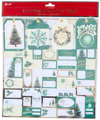 Thumbnail 1: ALEF 120 Ct Premium Christmas Gift Tags 