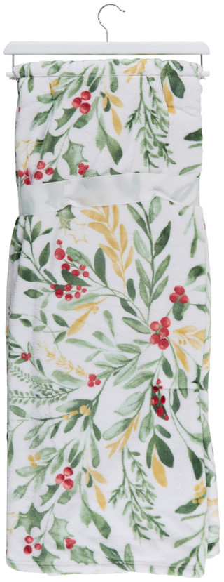 Thumbnail 2: deco 50x70 Christmas Holly Berry Throw Blanket 