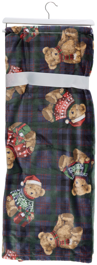 Thumbnail 2: deco 50x70 Christmas Teddy Bear Throw Blanket 