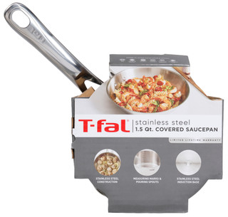 Thumbnail 2: T-fal Stainless Steel Cookware Vessel with Glass Lid 