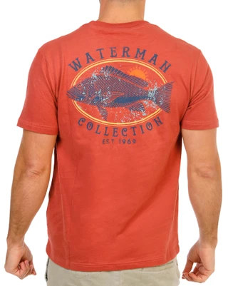 Thumbnail 1: Quiksilver Waterman Men's Short Sleeve Fish Graphic Tee 