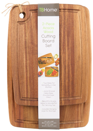 Thumbnail 1: Totally Bamboo Acacia Cutting Board Set, 2-Piece 
