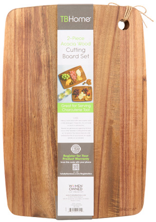 Thumbnail 2: Totally Bamboo Acacia Cutting Board Set, 2-Piece 