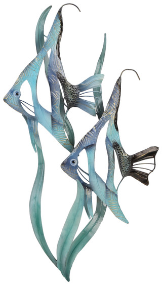 Thumbnail 1: Ti Designs Metal & Capiz Angelfish Wall Décor, 9 in. x 16 in. 
