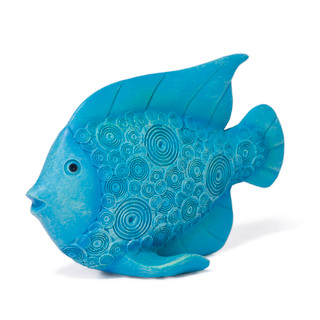 Thumbnail 1: TURTLE KING CORP Resin Fish Swirl Pattern Decorative Accent 