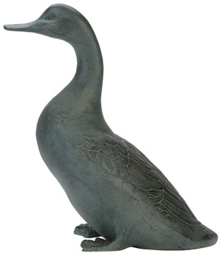 Thumbnail 2: . 14 in Indoor/Outdoor Metal Standing Duck Sculpture 