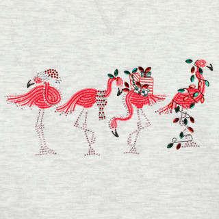 Thumbnail 2: Coral Bay Women's Plus Christmas Flamingo Knit Top 