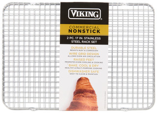 Thumbnail 1: Viking 2-Piece 17-Inch Stainless Steel Cooling Rack Set 