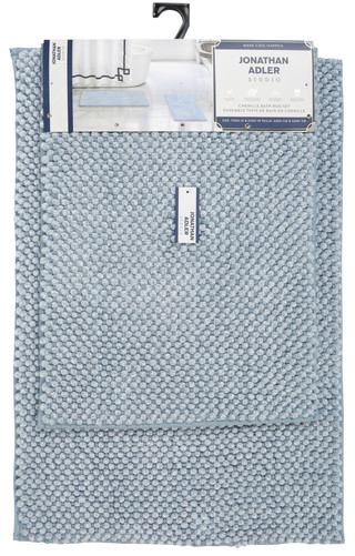 Thumbnail 1: Jonathan Adler Maison Heather Bath Rug Set, 2-Piece, Medium Blue 