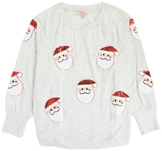 Thumbnail 1: Philosophy Women's Plus Sequin Santa Fleece Sweatshirt 