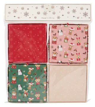 Thumbnail 2: Deejay Home Designs 4 Pk Christmas Dog Theme Gift Card Boxes 