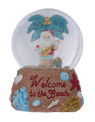 Thumbnail 1: Magical Season 4-Inch Coastal Santa Snow Globe 