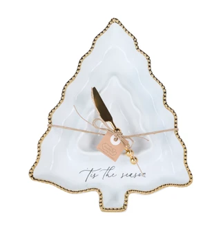 Thumbnail 1: Mud Pie Christmas Tree Chip & Dip Set 