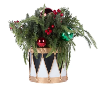 Thumbnail 2: Magical Season Holiday Ornament Tabletop Arrangement in Drum 