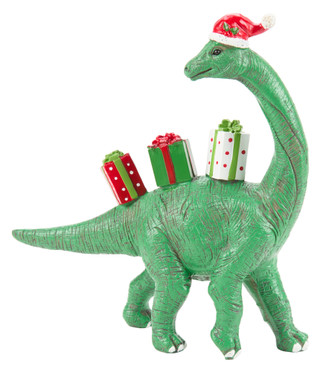 Thumbnail 1: Magical Season 11-Inch Dino Santa Hat Figurine 