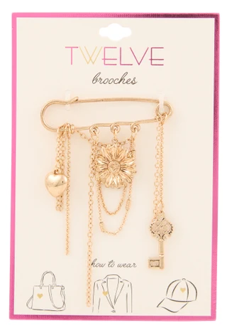 Thumbnail 1: TWELVE Multi Wear Safety Pin Brooche  