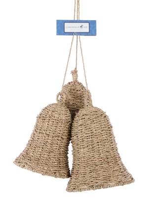 Thumbnail 2: Caribbean Joe Seagrass Bell Cluster Ornament Set of 3 