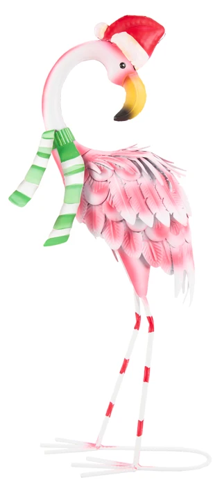 Thumbnail 1: Magical Season 24-Inch Flamingo Metal Figurine 