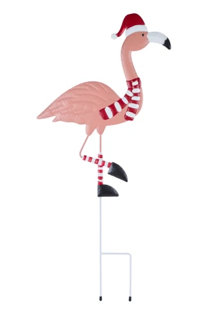 Thumbnail 1: Magical Season 30-Inch Metal Flamingo Stake 