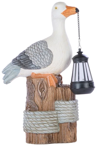 Thumbnail 1: Solar Seagull on Piling Garden Statue 