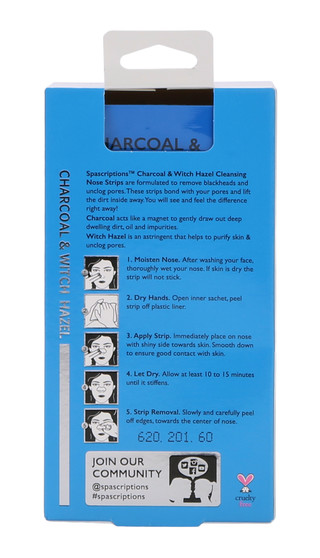 Thumbnail 2: SPASCRIPTIONS 18 Ct Charcoal & Witch Hazel Cleansing Nose Strips 