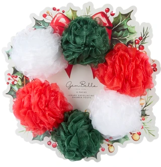 Thumbnail 1: Gem Bella 6-Piece Exfoliating Shower Pouf Set 