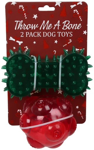 Thumbnail 1: Throw Me a Bone 2-Pack Chew Dog Toy Set 