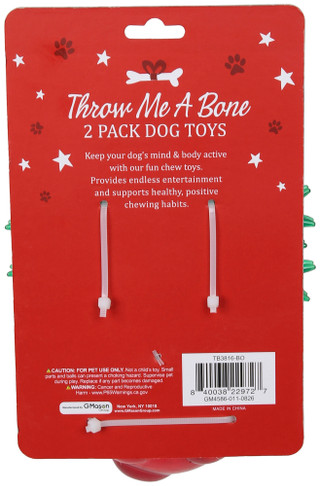 Thumbnail 2: Throw Me a Bone 2-Pack Chew Dog Toy Set 