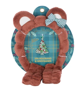 Thumbnail 1: Gem Bella Teddy Bear Spa Headband & Wristbands Set 