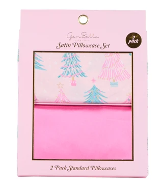 Thumbnail 1: Gem Bella 2-Pack Standard Satin Pillowcase Set 